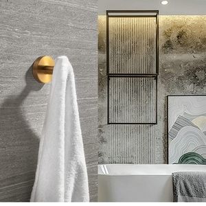 Gold towel hooks for bathroom wall mounted